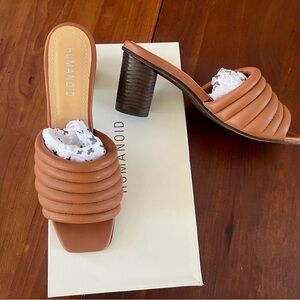 Humanoid Netherlands pecan brown Soraya heeled sandals worn once. 40/9.5